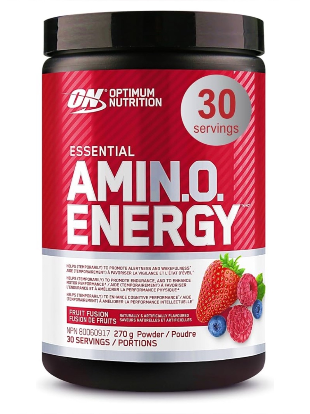 ON Optimum Nutrition - Amino Energy – Fruit Fusion Drink Powder - 30 servings